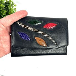 Vintage Women’s Bifold Leather Wallet by David y Galindo Ubrique Spain Black